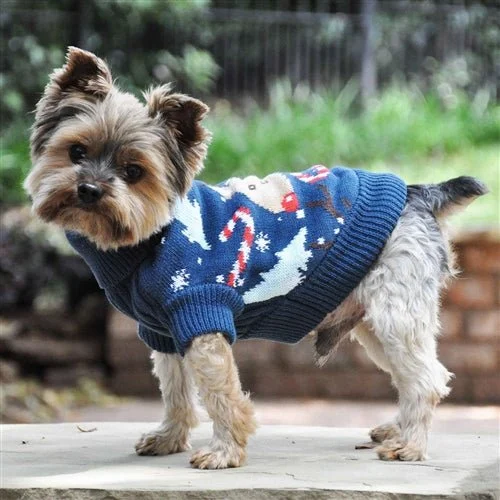 Combed Cotton Ugly Reindeer Holiday Dog Sweater - Image 2