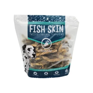 Tickled Pet Icelandic Codfish Skin Twists Dog Treats