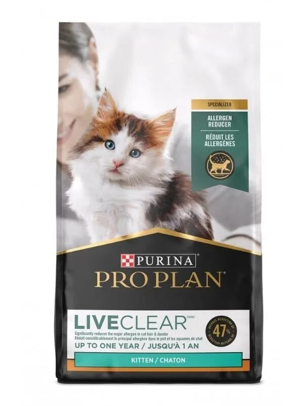 Purina Pro Plan LiveClear Allergen Reducing Chicken and Rice Kitten Formula Dry Cat Food