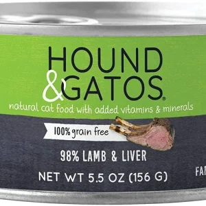 Hound and Gatos Cat Grain-Free Lamb and Liver, 5.5 oz each, Case of 24