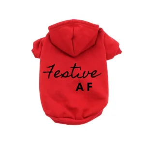 Festive AF Hoodie - Holiday Dog Hoodie by Bark Fifth Avenue