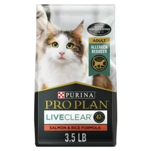 Purina Pro Plan LiveClear Allergen Reducing High-Protein Salmon and Rice Adult Dry Cat Food