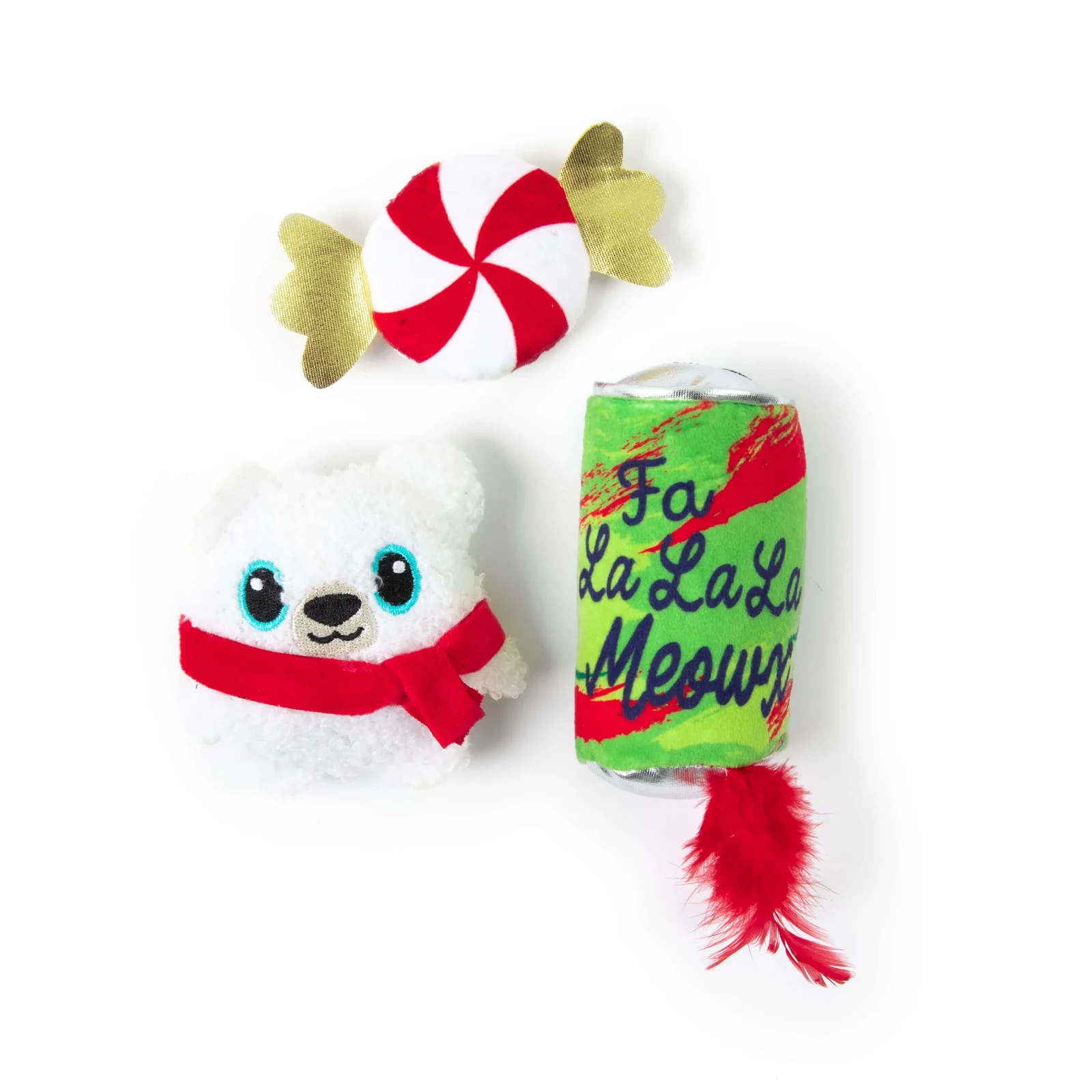 Quirky Kitty® Fa La La La Meowx 3-Pack Cat Toys