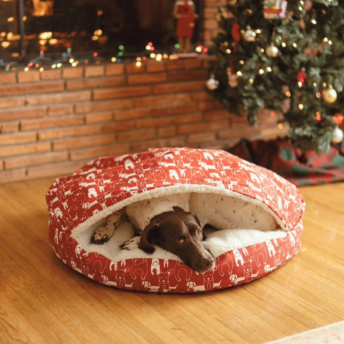 Luxury Cozy Cave® Dog Bed – Holiday Collection - Image 2