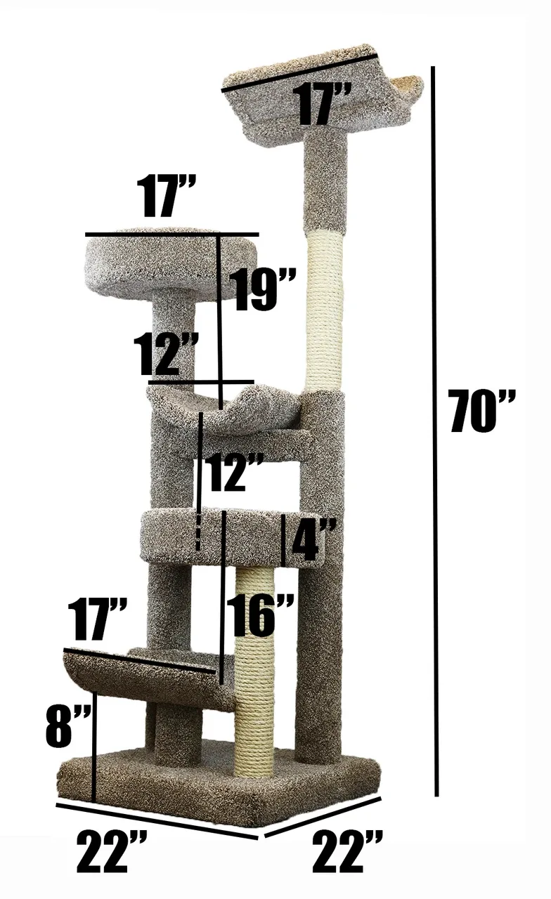 Large Cat Tree with Staggered Climbing Levels - Image 2