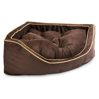 Replacement Cover – Luxury Overstuffed Corner Dog Bed with Microsuede - Image 2