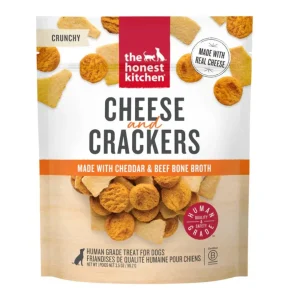 The Honest Kitchen Dog Cheese And Crackers Made With Cheddar & Beef Bone Broth, 3.5 oz Pouch