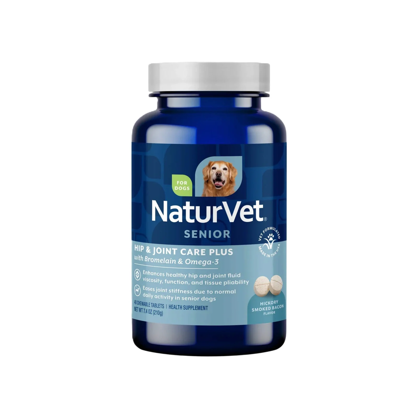 NaturVet Senior Hip & Joint Care Plus Tablets for Dogs
