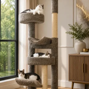 Large Cat Tree with Staggered Climbing Levels