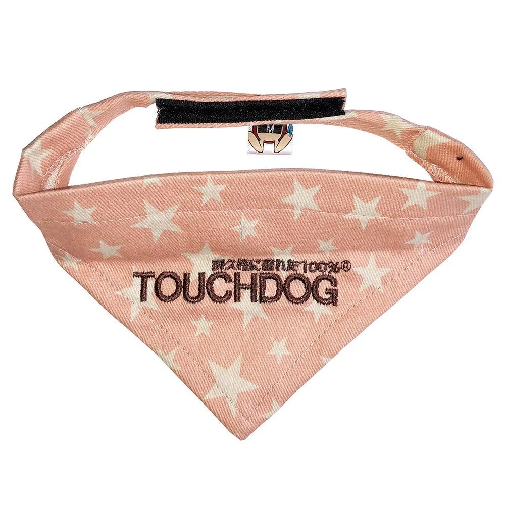 Touchdog Designer Hook-and-Loop Pet Bandana - Pink