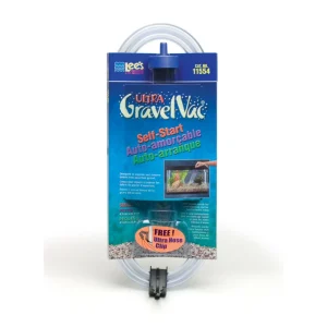 Lee's Aquarium & Pet Products Ultra GravelVac Self-Start Aquarium Gravel Vacuum Cleaner with Nozzle & Clip 1 5/8 in x 9 in, Small