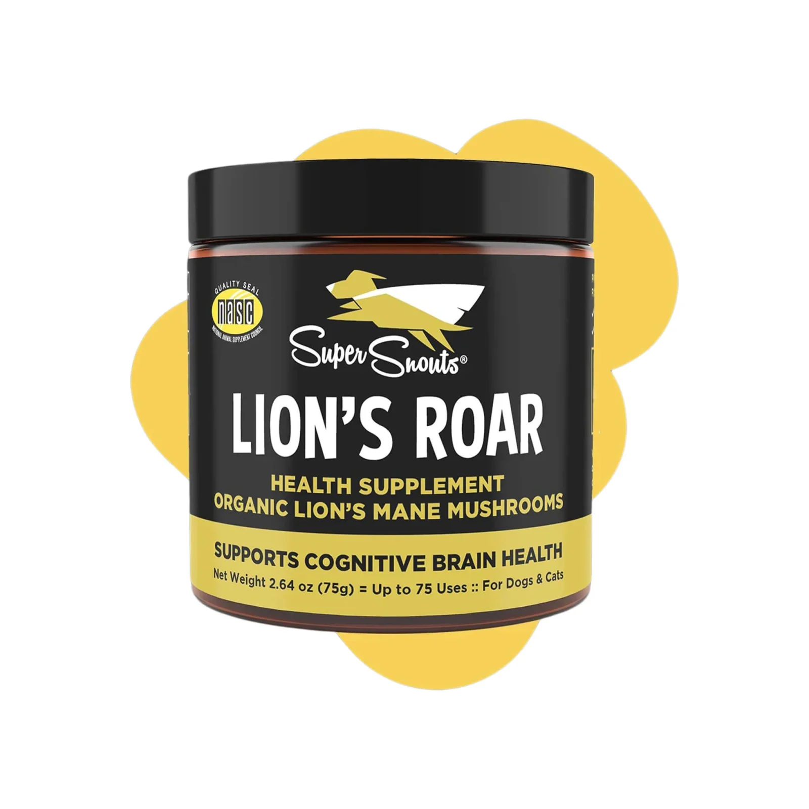 Super Snouts Lion's Roar Organic Lion's Mane Cognitive Support Powder for Dogs & Cats