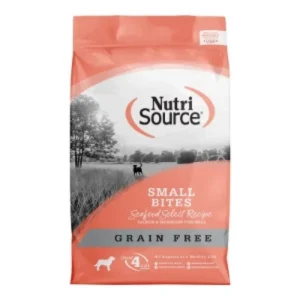 NutriSource Select Recipe Small Bites Grain-Free Dry Dog Food Seafood Select 12 lb