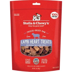 Stella & Chewy's Dog Freeze-Dried Dog Treat Lamb Heart, 3 oz
