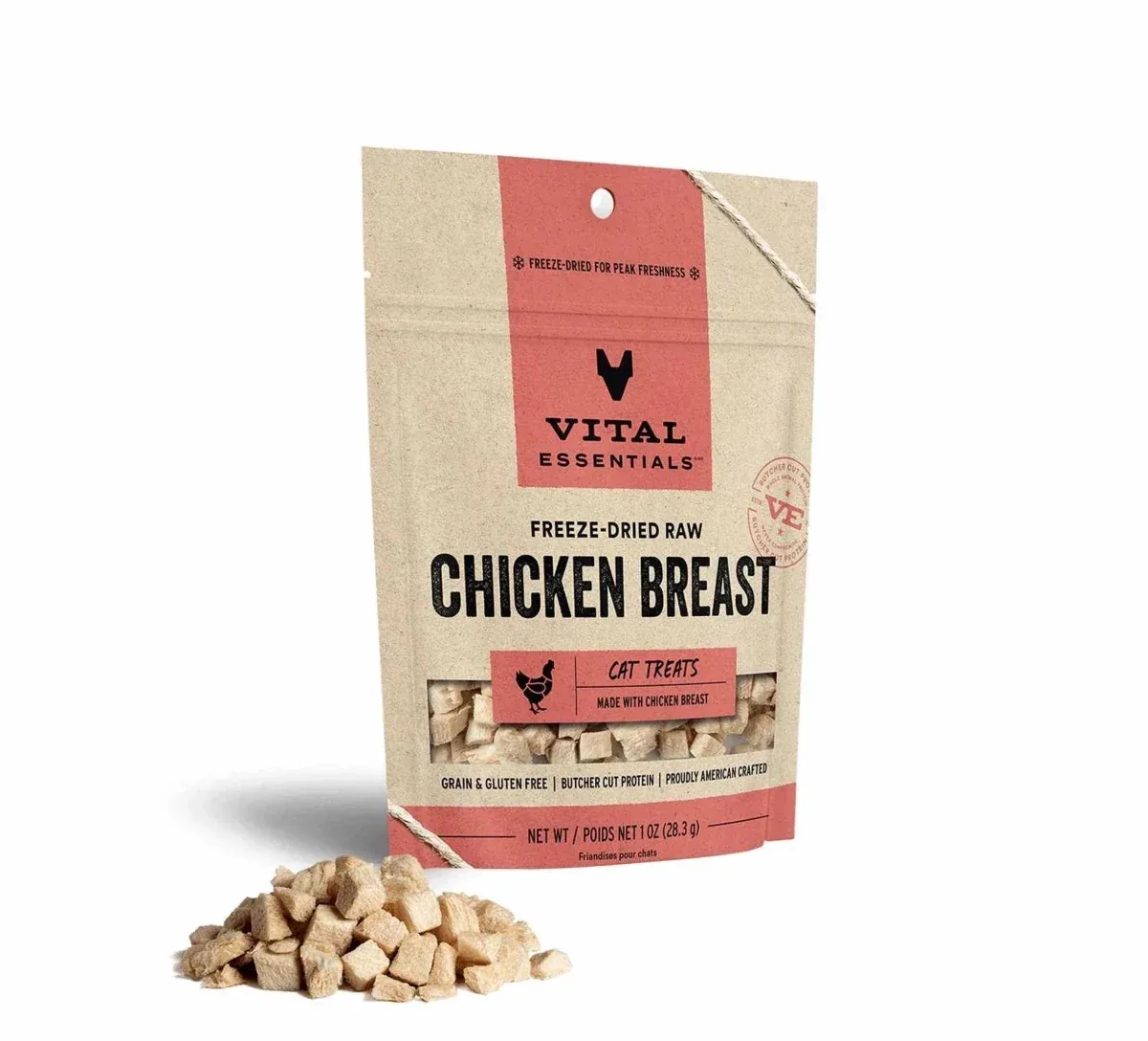 Vital Essentials Freeze-Dried Chicken Breast Cat Treats, 1 oz - Image 2
