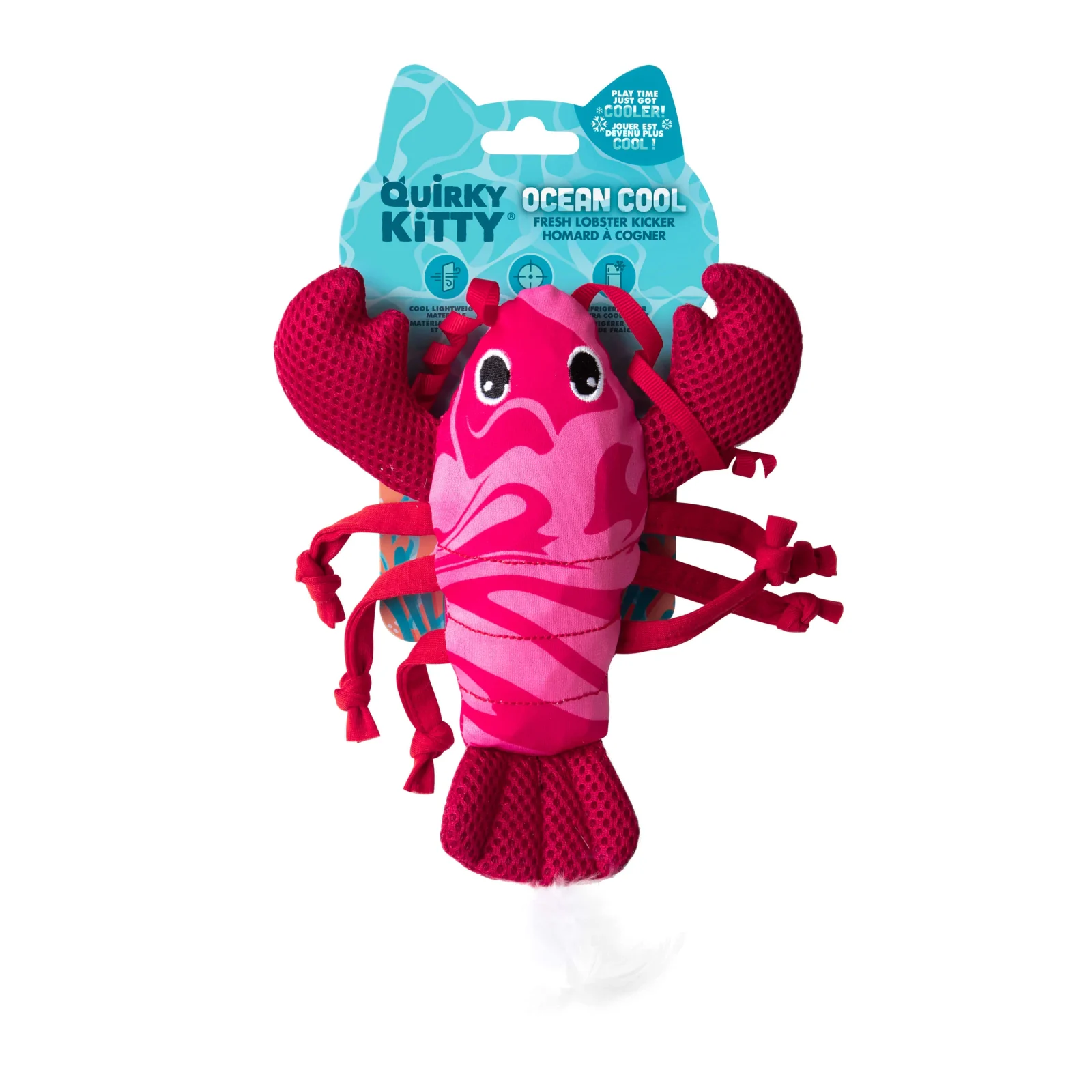 Quirky Kitty Fresh Lobster Kicker – Ocean-Themed Cat Kicker Toy with Catnip & Cooling Materials - Image 2
