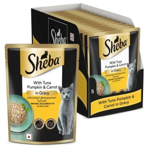 Sheba Tuna Pumpkin & Carrot In Gravy Rich Premium Adult Fine Cat Wet Food