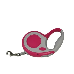 Healing Leaf Retractable Leash for Dogs and Cats (Pink)