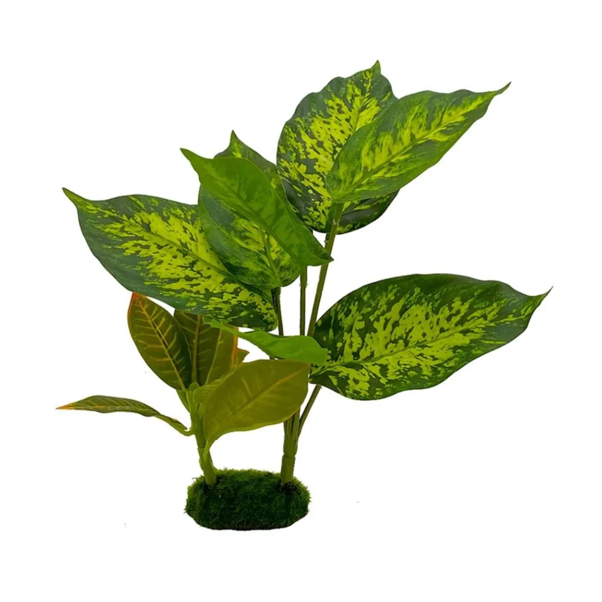 Blue Ribbon Pet Products Tropical Gardens Dieffenbachia Aquarium Plant, 10 in