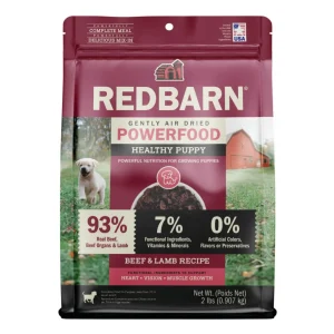 Redbarn Pet Products Gently Air Dried Powefood Healthy Puppy Beef & Lamb Dry Dog Food Beef & Lamb, 2 lb