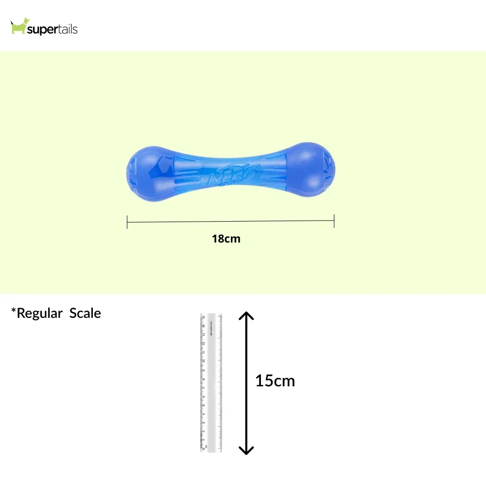Nerf Bash Ultra Tough TPR Bone Toy for Dogs (Blue) - Image 2