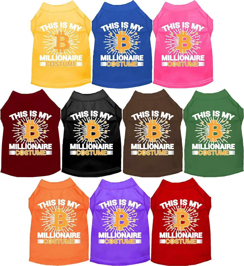 Funny Costume Cat or Dog Shirt for Pets "Bitcoin Bro Costume"