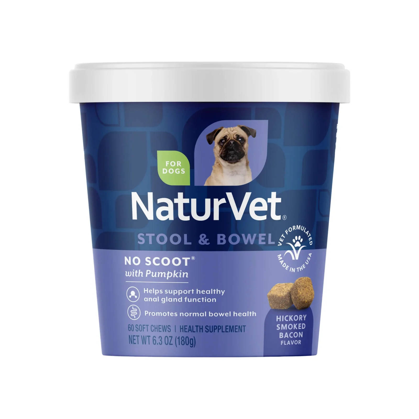 NaturVet No Scoot Anal Gland Support Plus Pumpkin for Dogs