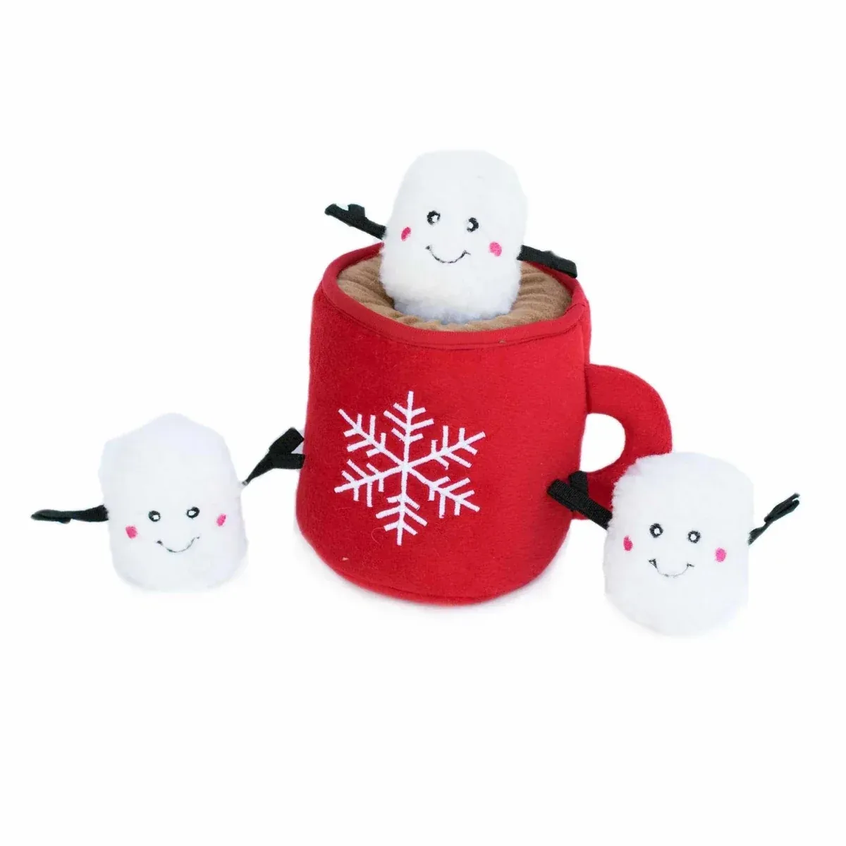 ZippyPaws Holiday Zippy Burrow Hot Cocoa Plush Dog Toy - Image 2