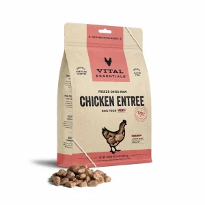 Vital Essentials Freeze-Dried Raw Chicken Entree Dog Food Nibs, 14 oz