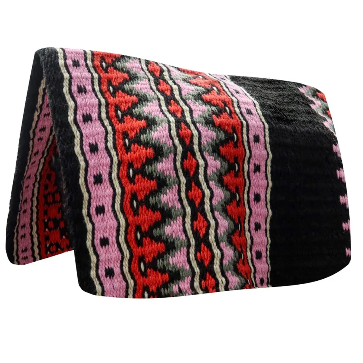 TuffRider Pendleton Western Show Blanket- Black/Red- 34 x 40 - Image 2