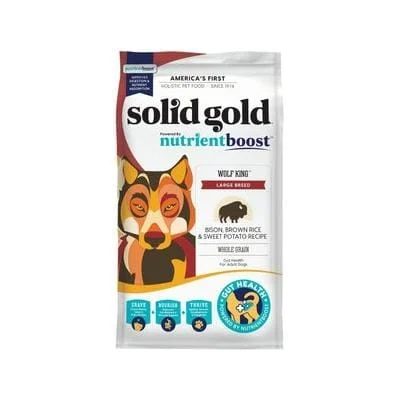 Solid Gold NutrientBoost Wolf King Gut Health Bison Brown Rice and Sweet Potato Large-Breed Adult Dry Dog Food