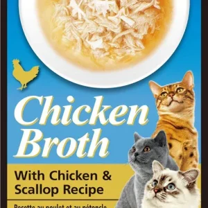 Inaba Cat Broth Chicken Scallop, 1.76 oz (6 ct)