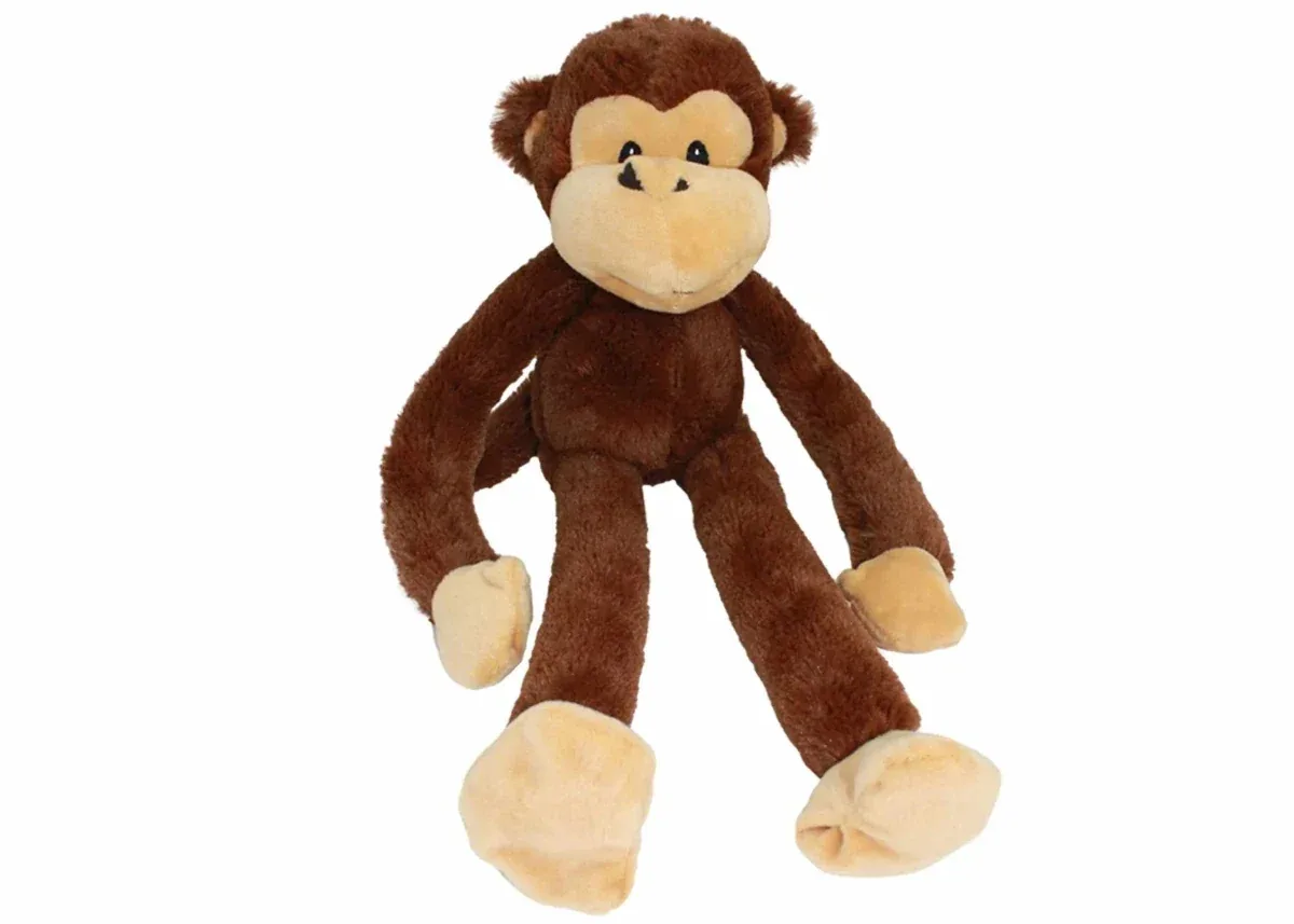 Multipet Swingin' Safari Monkey Plush Dog Toy 19 in