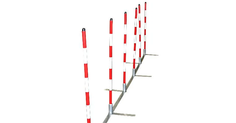 Clean Run Handler's Choice Training Weave Poles with Metal Base - Set of 12