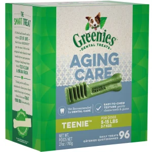 Greenies Aging Care Dental Chews Dog Treats - Teenie 27oz (96 Bones)