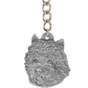 Dog Breed Keychain USA Pewter - Carin Terrier (2.5")
