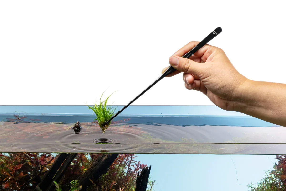 UNS Pro Aquascaping Tools - Black Straight Pinsettes - Image 2