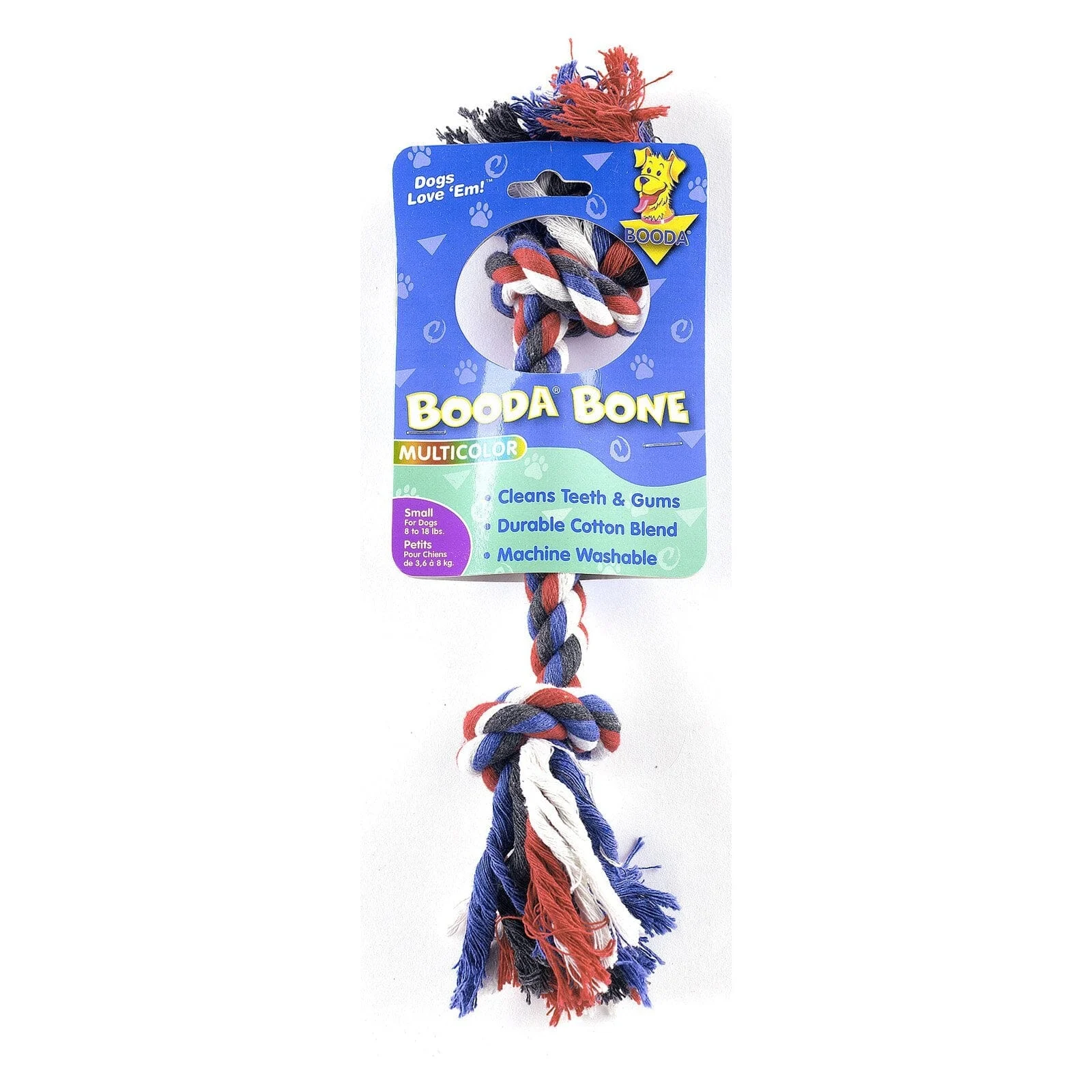 Petmate Aspen Booda Dual-Knotted Bone Rope Dog Toy - Multi-Colored - Image 2