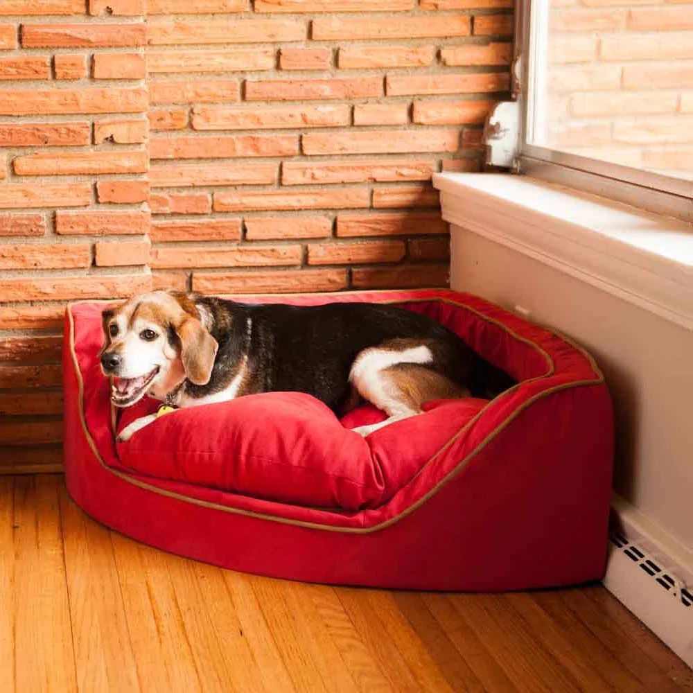 Replacement Cover – Luxury Overstuffed Corner Dog Bed with Microsuede