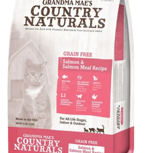 Grandma Mae's Country Naturals Grain-Free Dry Cat Food Salmon, 12 lb