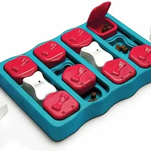 Nina Ottosson Dog Brick Interactive Treat Dog Puzzle Dog Toy Blue Level 2