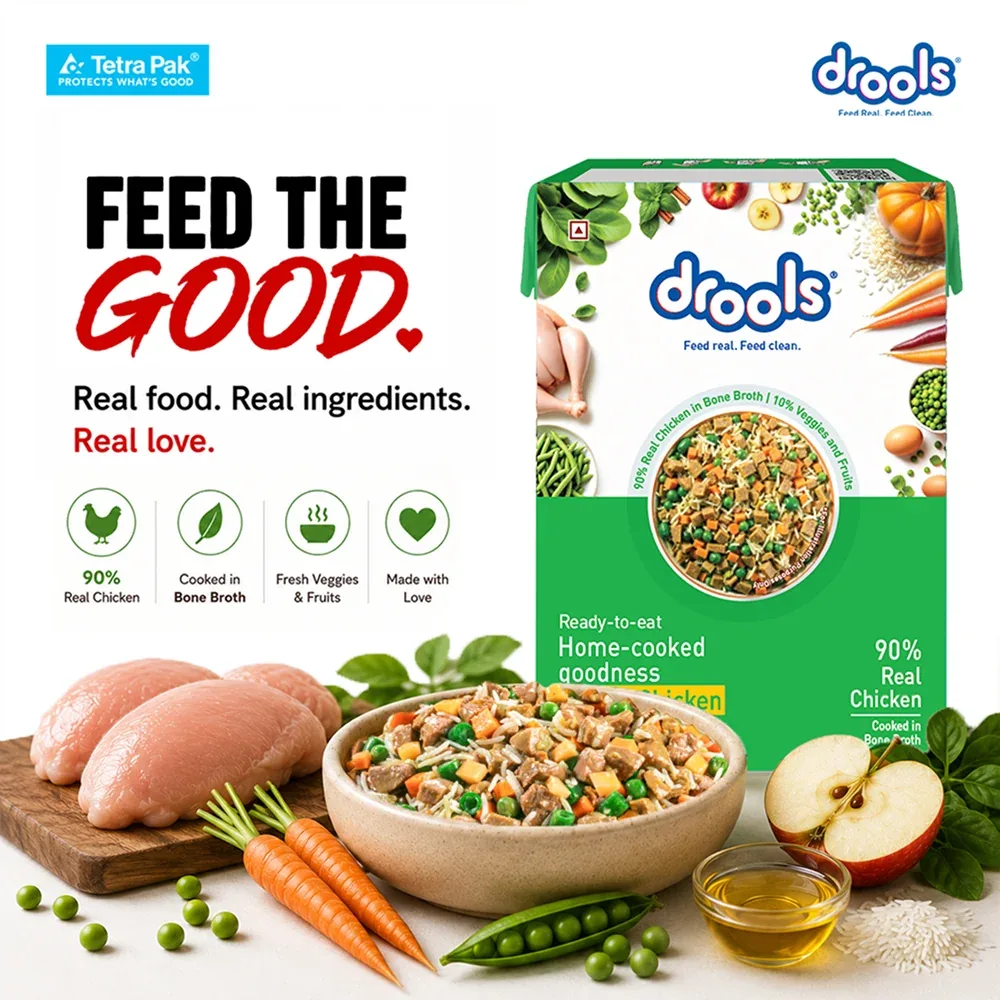 Drools Tetra Pack Real Chicken Veggies Dog Fresh Food - Image 2