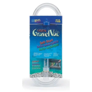Lee's Aquarium & Pet Products Ultra GravelVac Self-Start Aquarium Gravel Vacuum Cleaner with Nozzle & Clip 1 5/8 in x 5 in, Mini