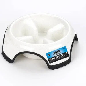 JW Pet Skid Stop Slow Feed Dog Bowl Assorted Large
