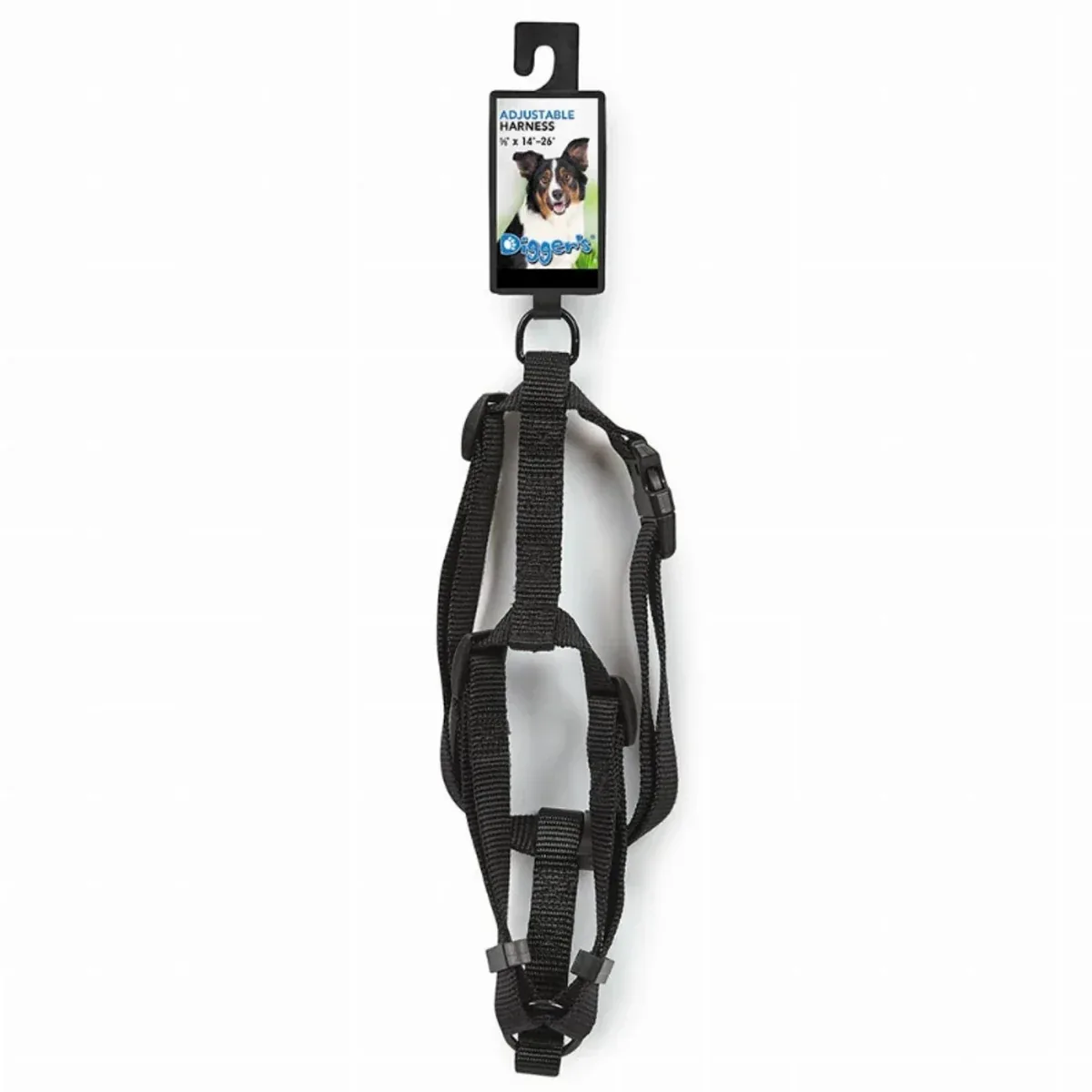 DGR 5/8 in Adjustable Dog Harness Black - Image 2