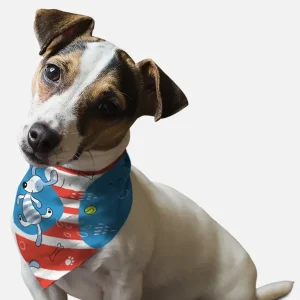 BanDoggie Puddle Puppies Dog Bandana - Soft Microfiber Pet Bandana, Made in USA
