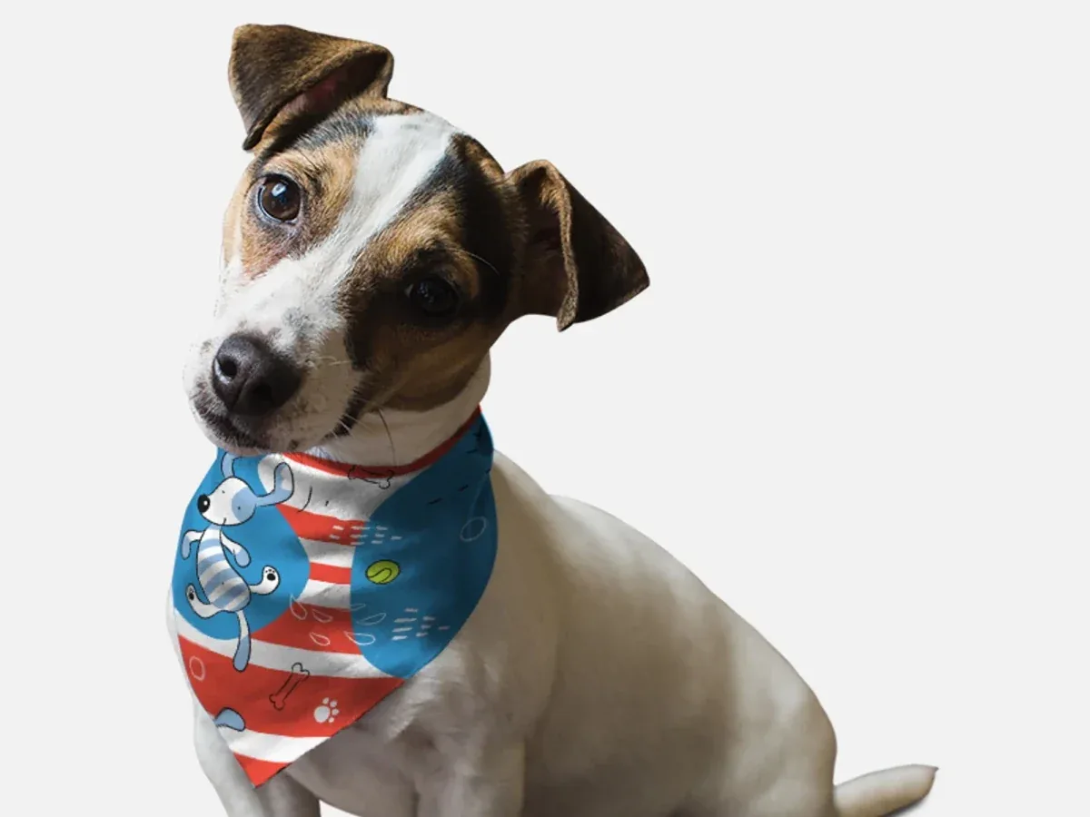 BanDoggie Puddle Puppies Dog Bandana - Soft Microfiber Pet Bandana, Made in USA