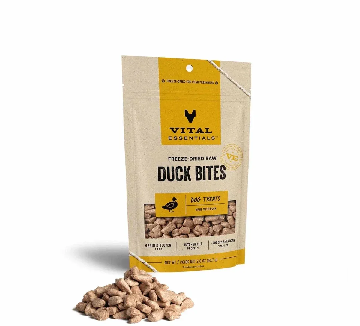 Vital Essentials Freeze-Dried Duck Bites Dog Treats - Image 2