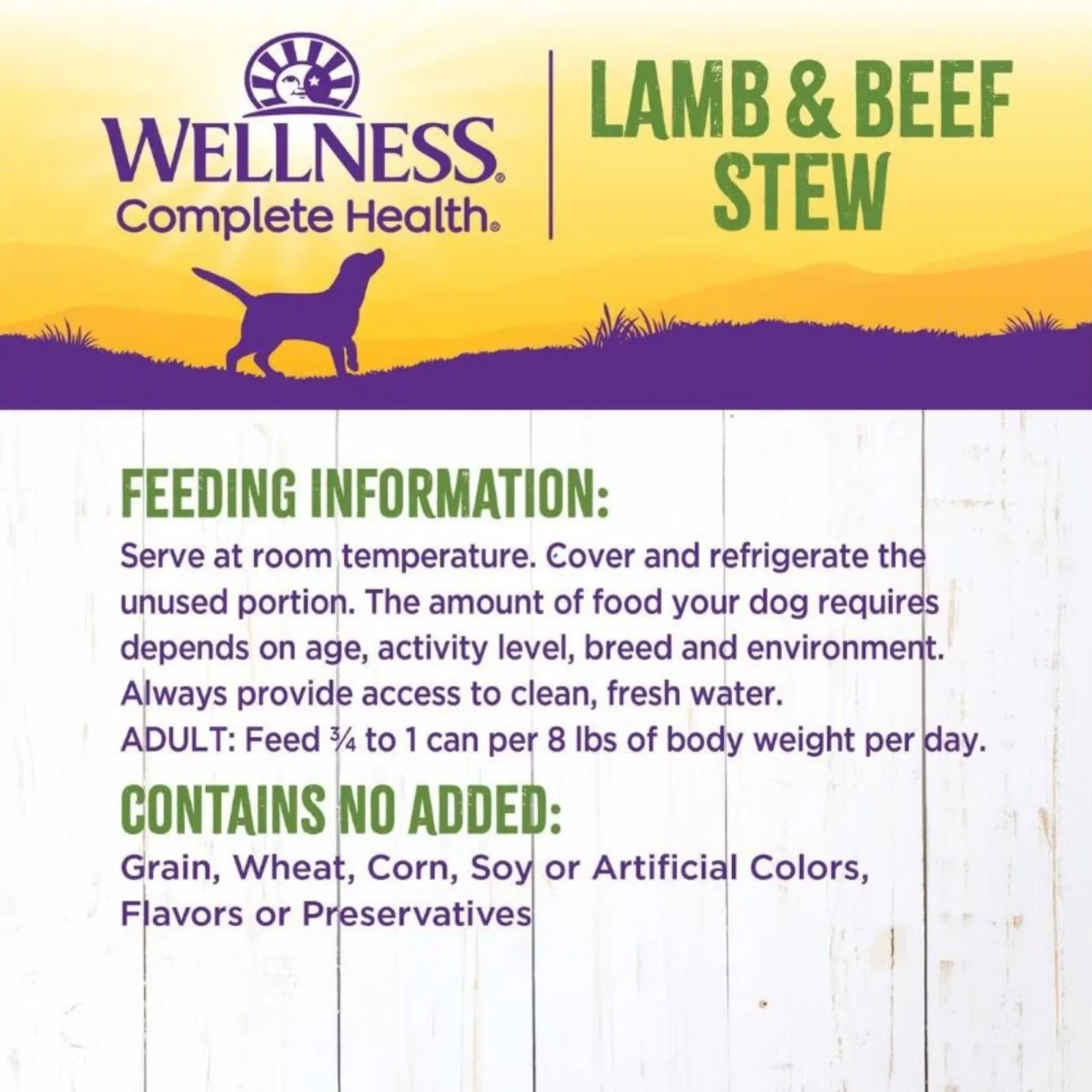 Wellness Dog Complete Health Stew Lamb Beef Brown Rice & Apple, 12.5 oz each, Case of 12 - Image 2