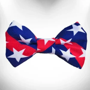 Stars and Stripes Dog Bow Tie - Patriotic Pet Fashion Accessory